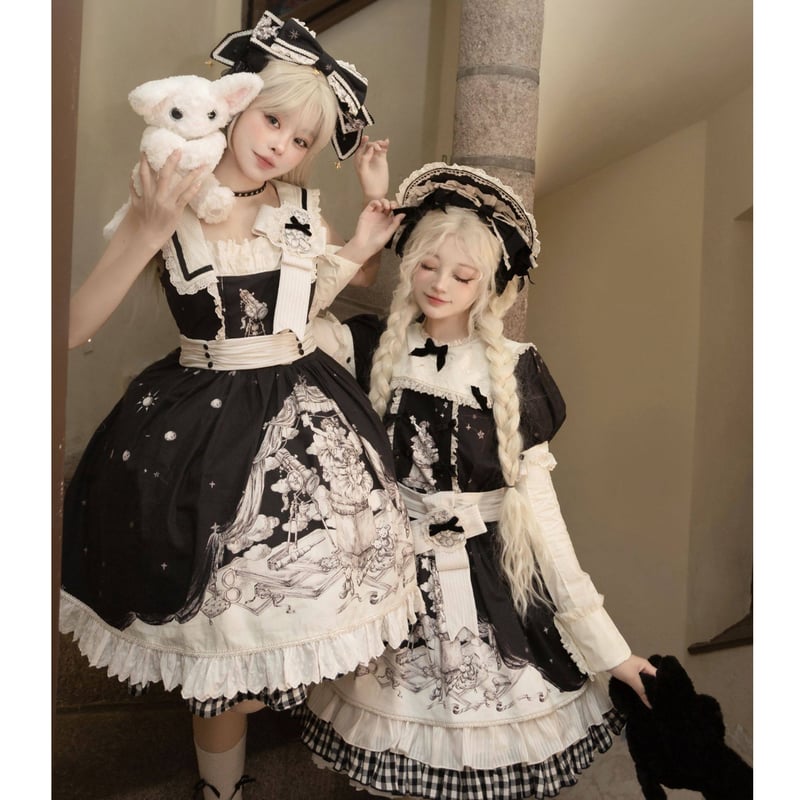 Antique Star wish セーラーカラージャンパースカート ショート丈 2色