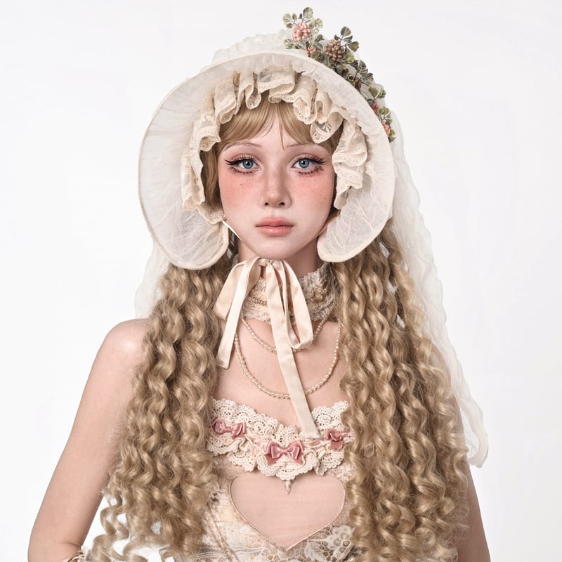 フレンチヴィンテージレースボンネット | tulle オンラインストア