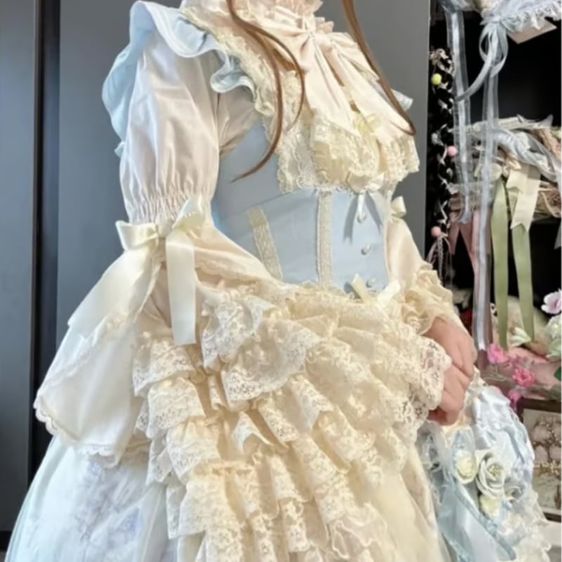 さ*様 新品未使用 桜ピンク 姫袖ブラウス Lサイズ Lacy Princess姫袖ブラウス ベビーピンク／Select | tulle