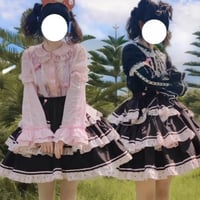 つけ袖付き半袖ブラウス ブラック／select