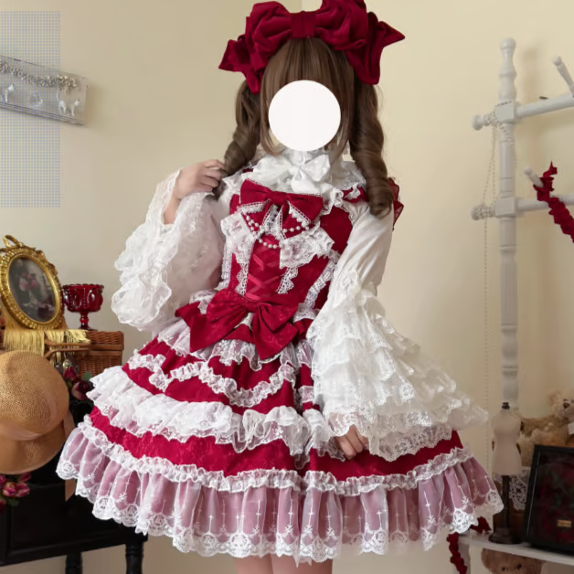 Tea Party Princessジャンパースカート ワイン | tulle オンラインストア