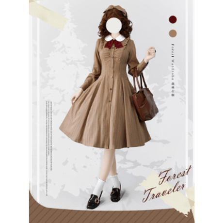 Classical Lillyワンピース&カチューシャset　キャメル／select