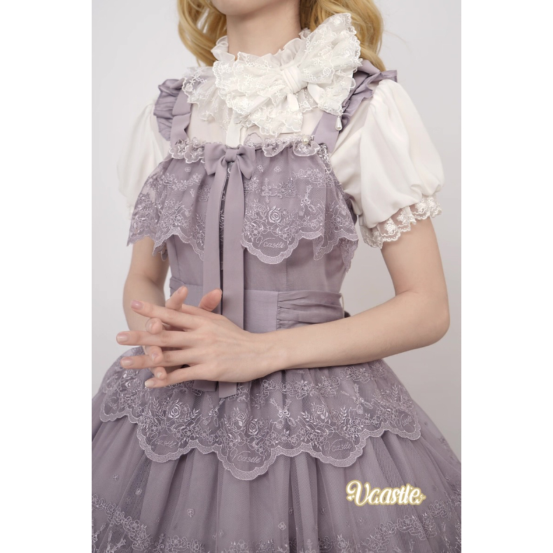 Glazed Flower Banquet ジャンパースカート ラベンダー | tulle オ