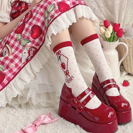 Dot Cherryクルーソックス／select