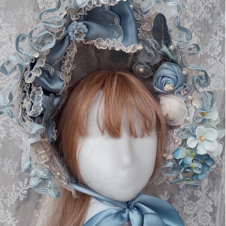 Floral Ribbonドレスset　サックス／select