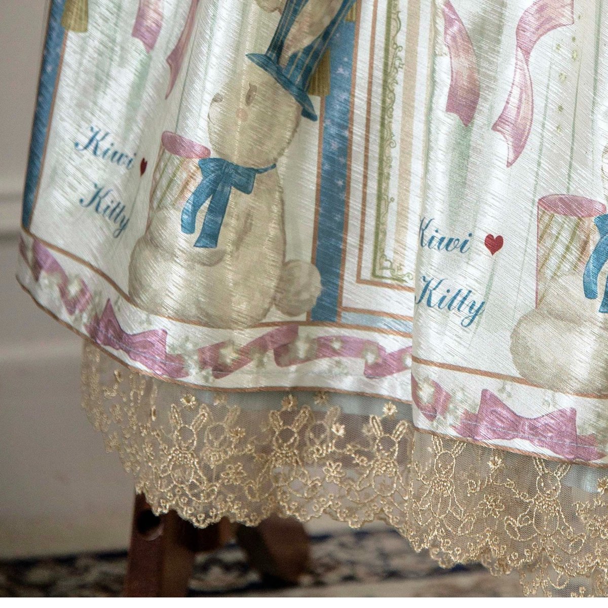 Rabbit＆Angel エンジェルスリーブジャンパースカート サックス