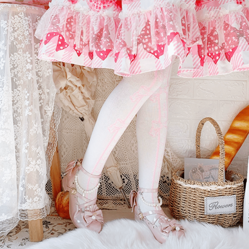 リズリサ　メニーリボンハイソックス　White×pink 未開封 リズリサ メニーリボンハイソックス White×pink 未開封 - メルカリ