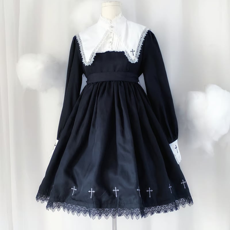 milklim エンジェル ワンピース つけ襟セット milklim エンジェル ワンピース つけ襟セット