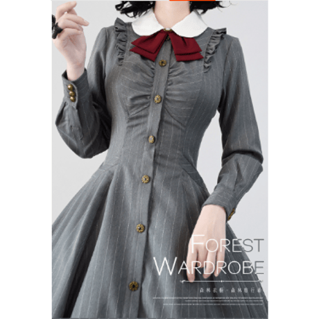 Classical Lillyワンピース&カチューシャset　グレー／select