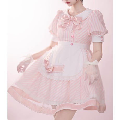 Stripe Waitressワンピース（PK）／Select