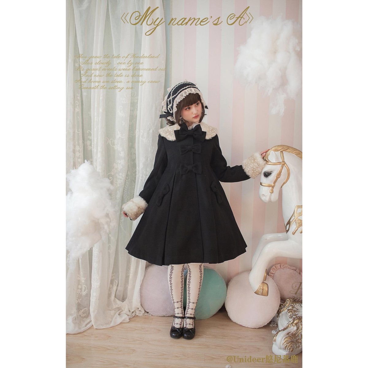 バンビファーロングコート ブラック | tulle オンラインストア