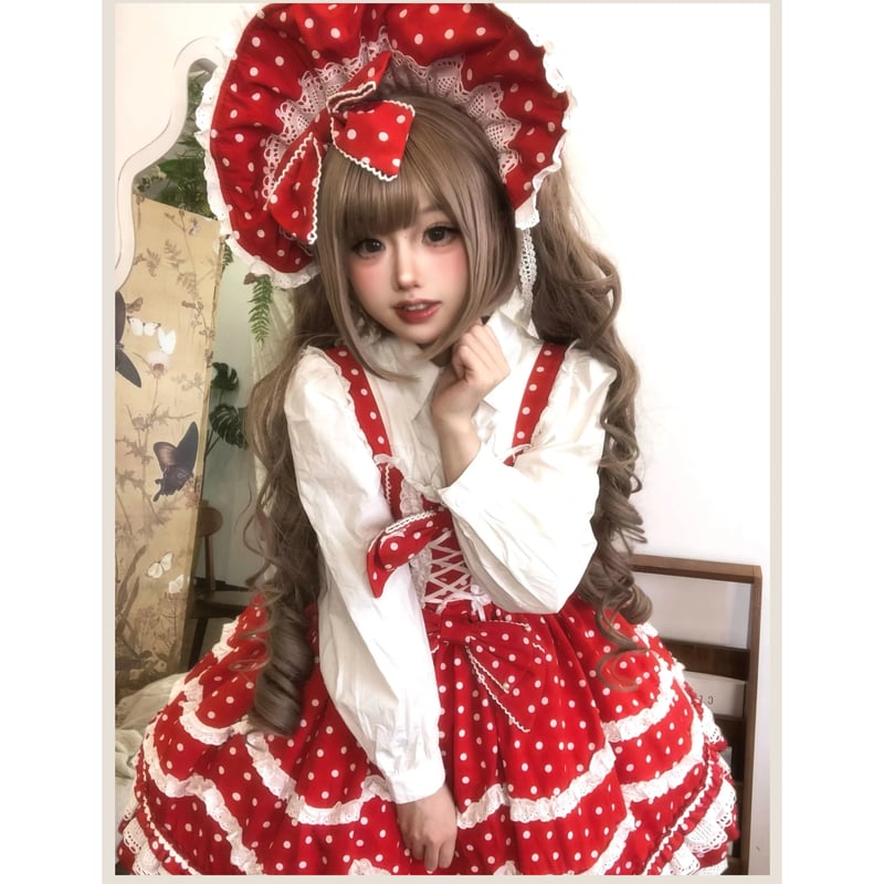 Plaid Baileys Sweet ジャンパースカート ドットレッド | tulle オン