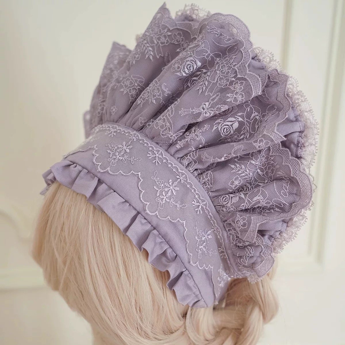 Glazed Flower Banquet ハーフボンネット ラベンダー | tulle オン