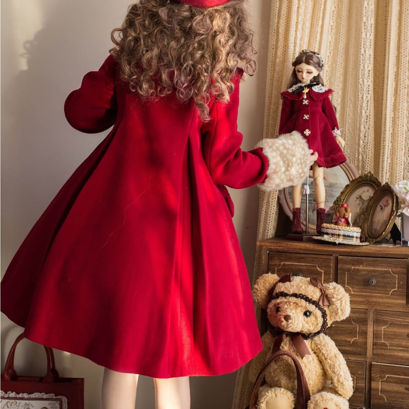 バンビファーロングコート レッド／select | tulle オンラインストア