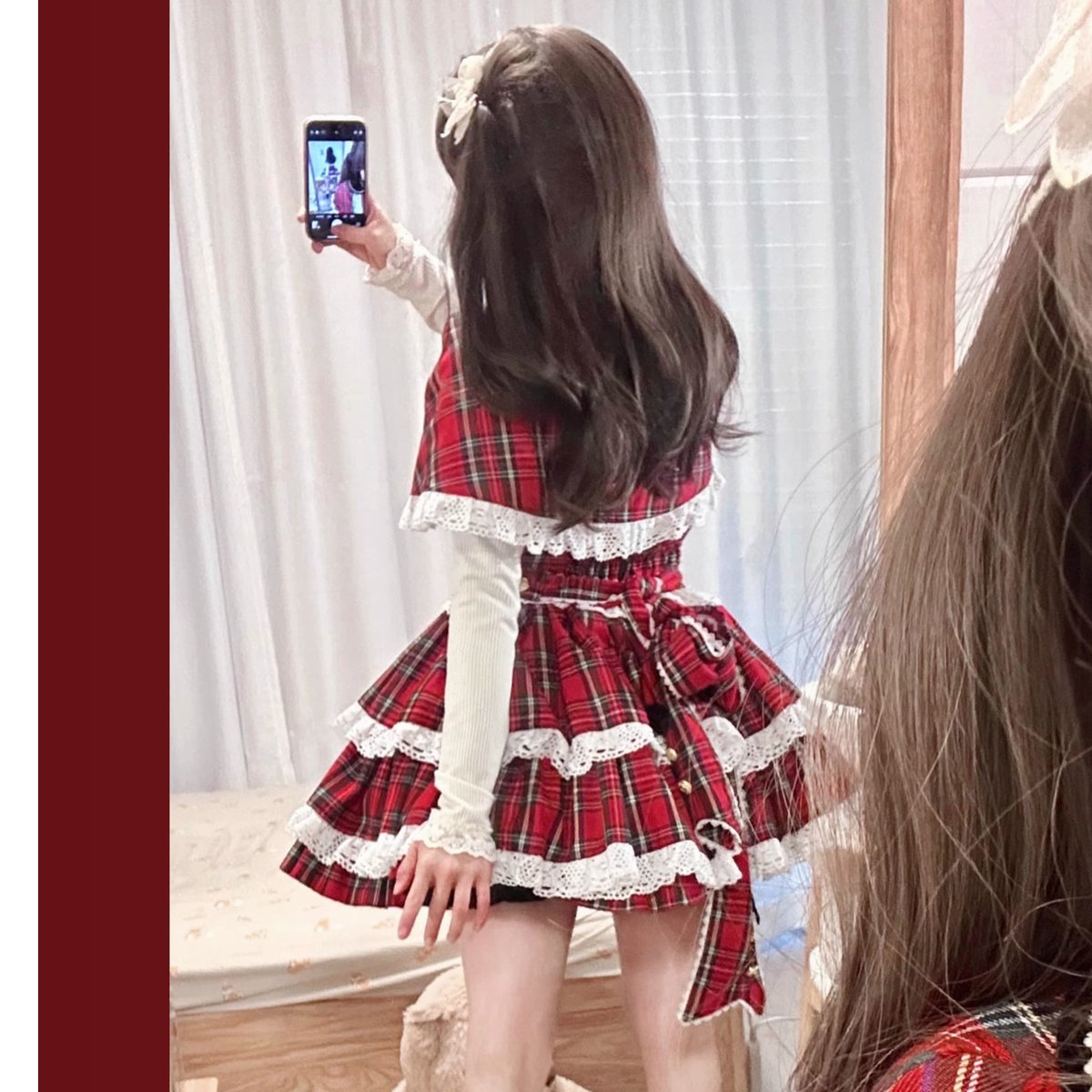2点セット　ビクトリアンバッスルジャンパースカート　ケープ付きセシルブラウス Scotland's First Snowジャンパースカート＆ケープset | tulle オ