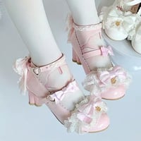 桜リボンレースシューズ ピンク