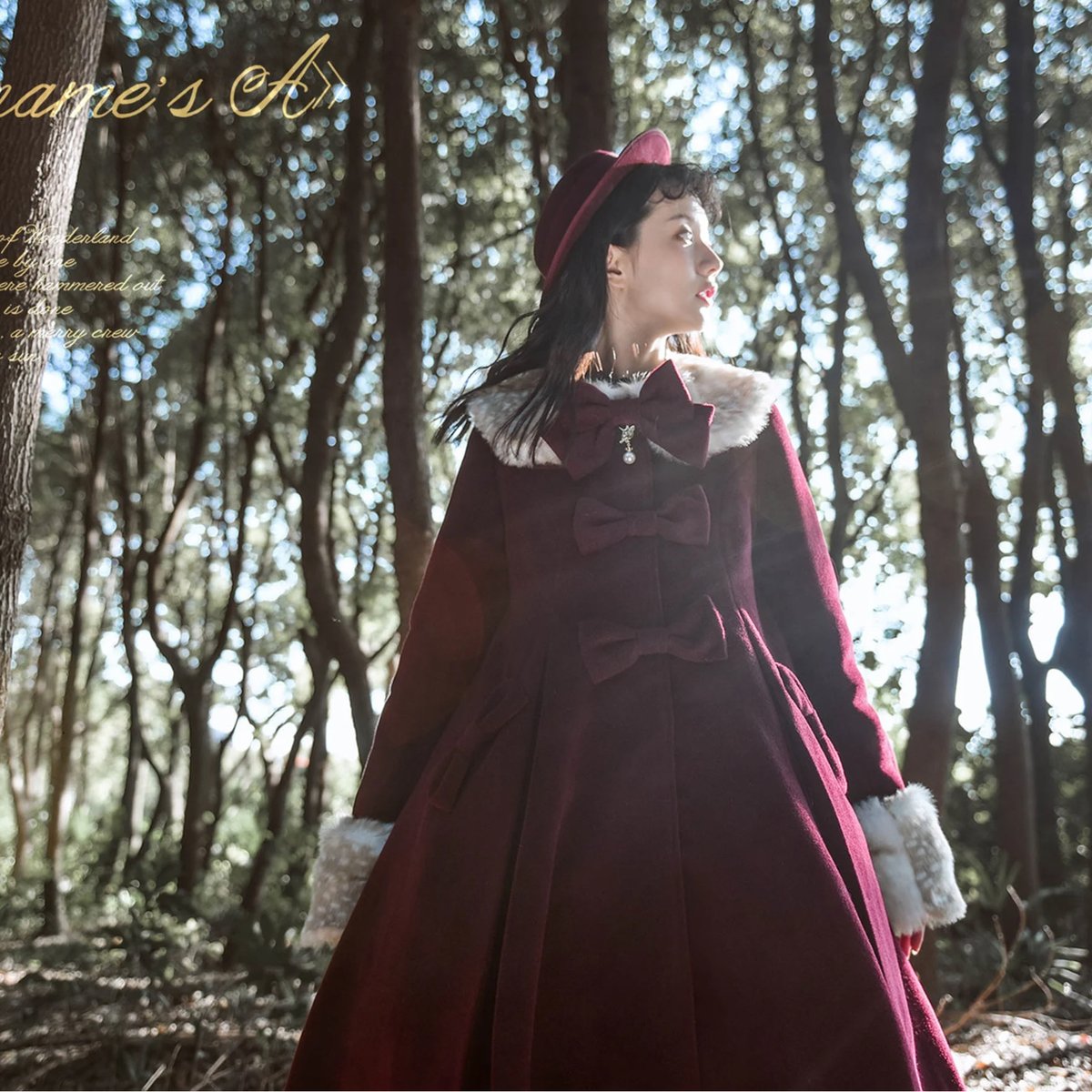 バンビファーロングコート ボルドー／select | tulle オンラインストア