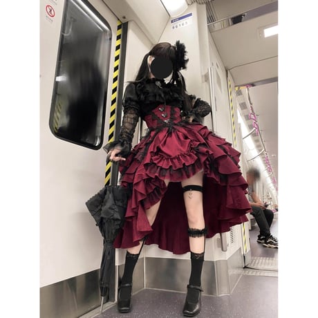 Raven Waltz フィッシュテールスカート　ボルドー