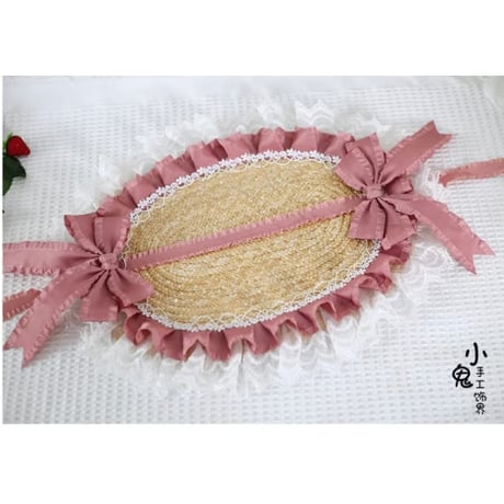 Strawberry 麦わらボンネット　レッド