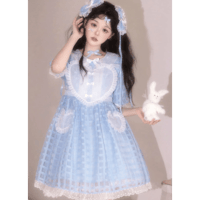 Checkered Honeyワンピース　サックス／select