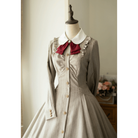 Classical Lillyワンピース&カチューシャset　グレージュ／select