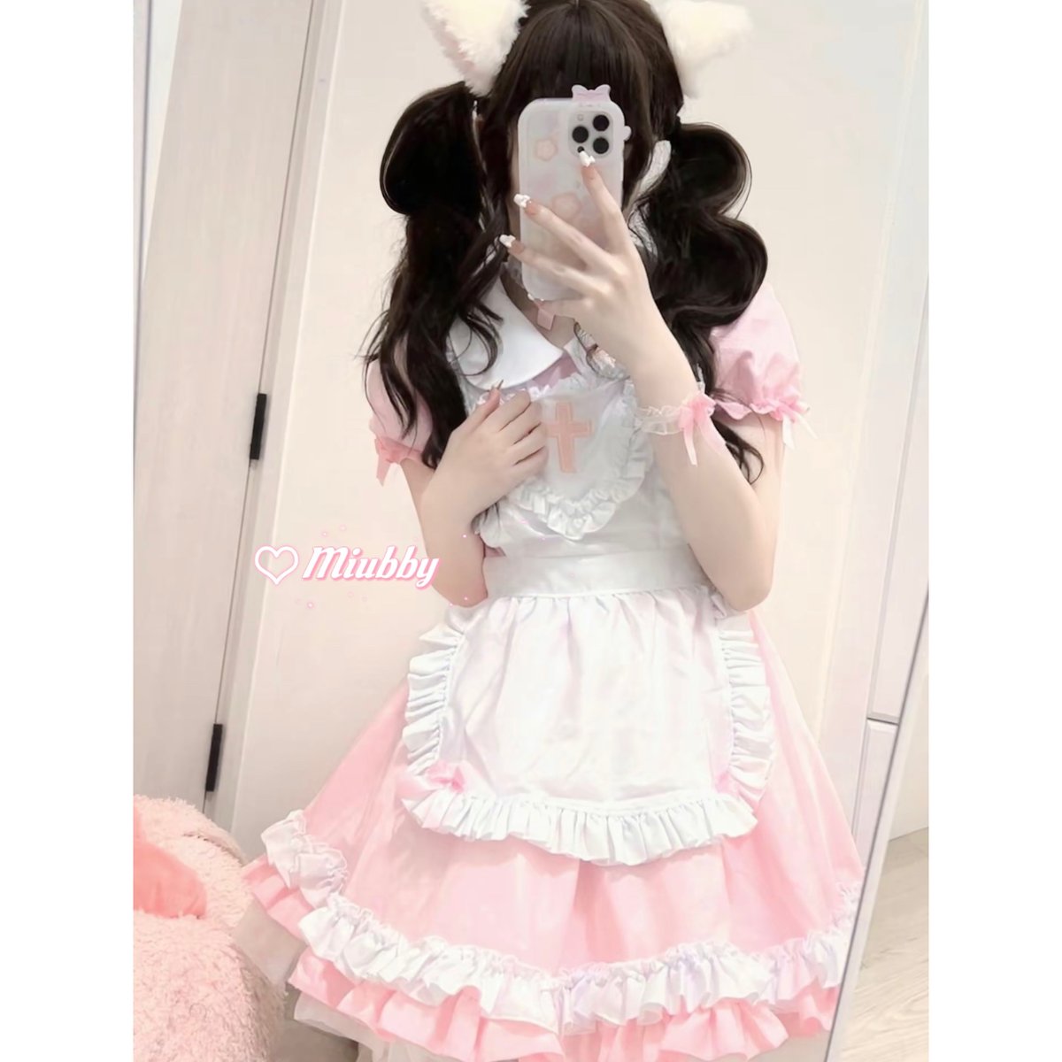 ナースメイド エプロンset ピンク | tulle オンラインストア