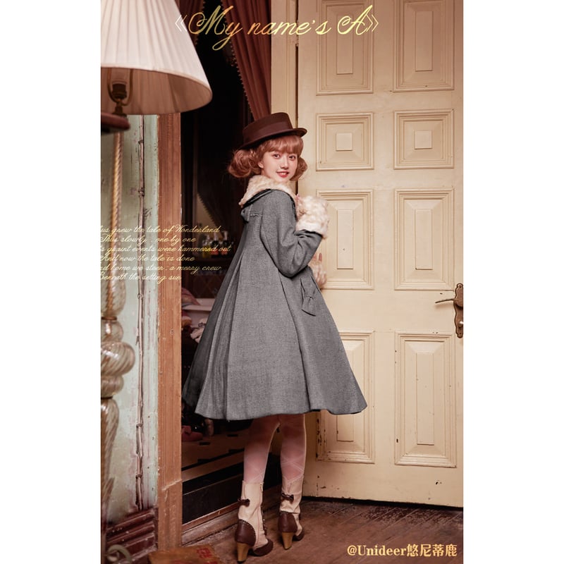 ALAIA フリンジコート 38 フランス製 ダークグレー　phoebe ROW バンビファーロングコート グレー | tulle オンラインストア