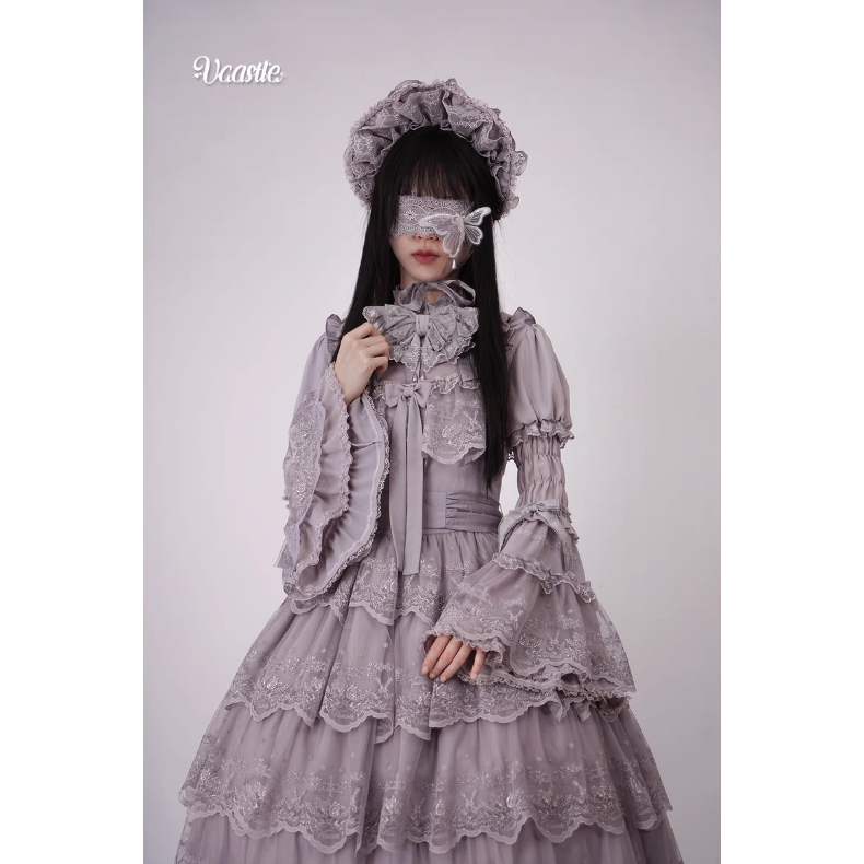 Glazed Flower Banquet ジャンパースカート ラベンダー | tulle オ