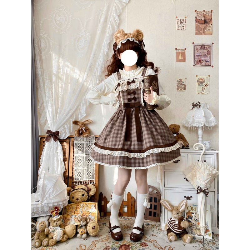 White Tea Dollyジャンパースカート ブラウン | tulle オンラインストア