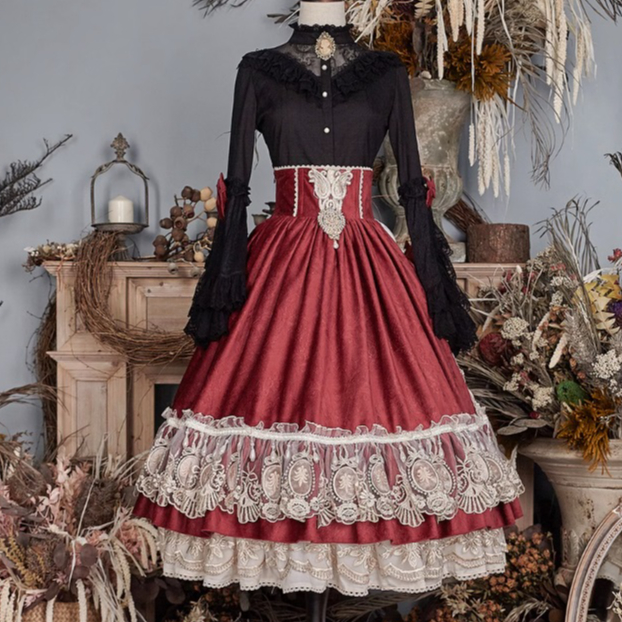 ☆【洋書】Elegant Tea Party Elegant Salon Tea Party スカート ワイン／Select | tulle