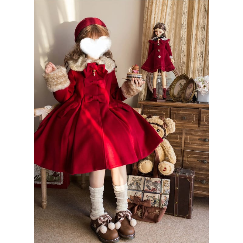 バンビファーロングコート レッド／select | tulle オンラインストア