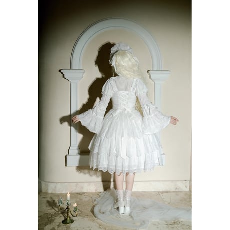 Glazed Flower Banquet ジャンパースカート　ホワイト