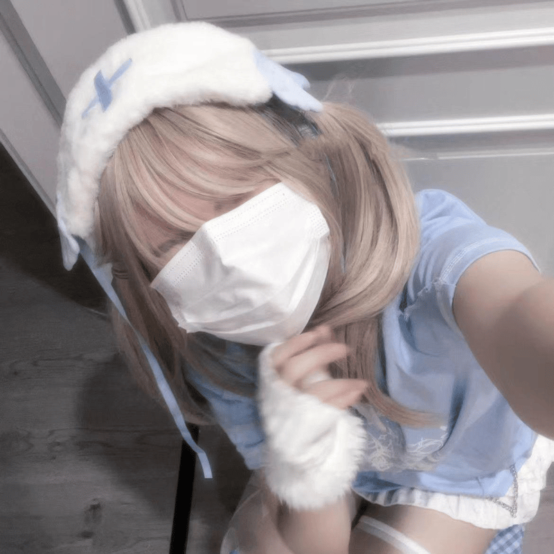 NO.1 ヌードピンクとホワイトのヘッドドレス はわせドールワンピース＆ヘッドドレスセット 王冠がま口Bag