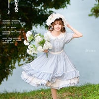 summer afternoon tea ワンピース　サックス
