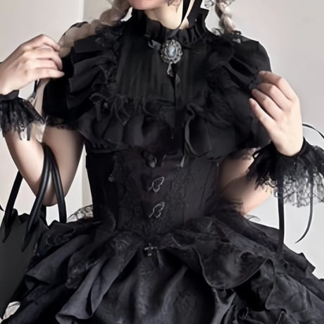 Raven Waltz セットアップ  ブラック×ボルドー