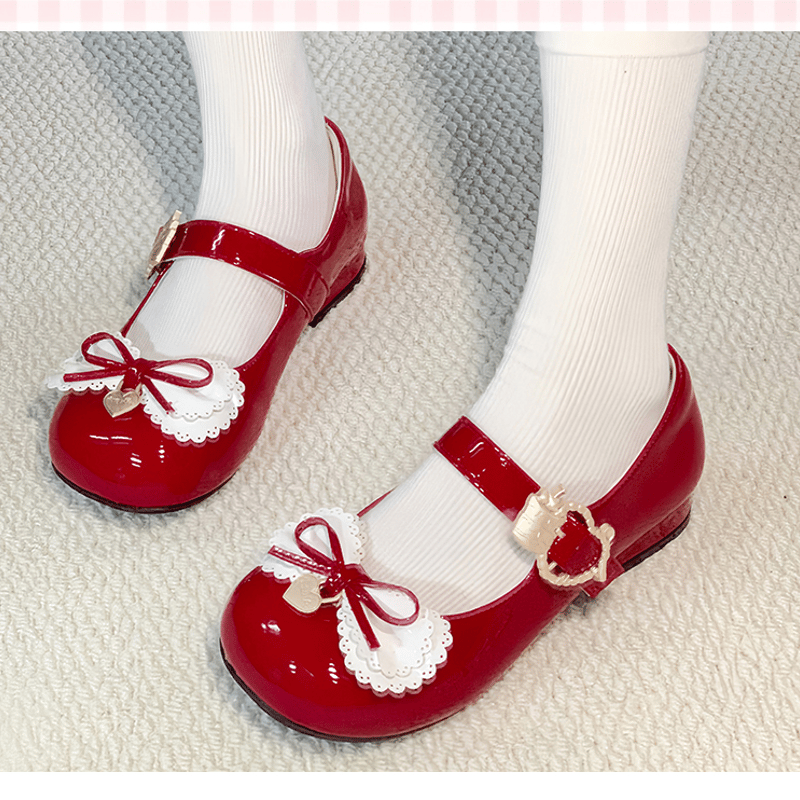 【メリッサ】ハート　フラットラバーパンプス　ホワイト×レッド　赤白　オーブ メリッサ】ハート フラットラバーパンプス ホワイト×レッド 赤白 オーブ