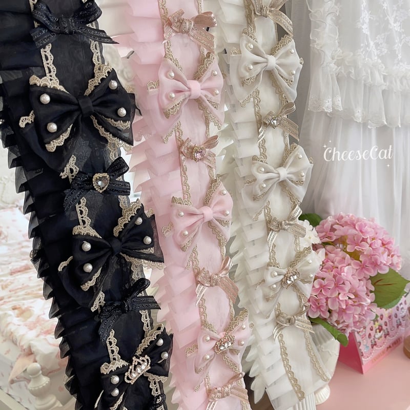 オーガンジーリボン♡ツイン♡大人かわいい オーガンジーリボンエシャルプ 3色 | tulle オンラインストア