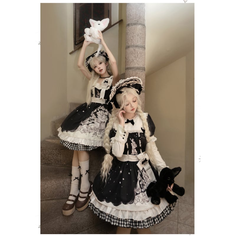 Antique Star wish セーラーカラージャンパースカート ショート丈 2色
