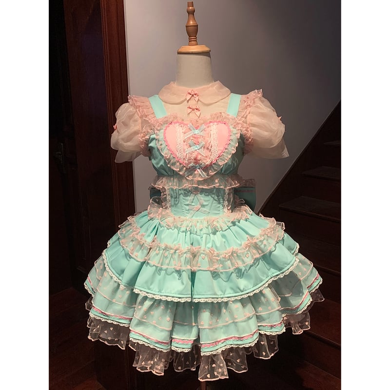 Fancy color ショート丈ジャンパースカート ミント/select Fancy color ショート丈ジャンパースカート ミント/select