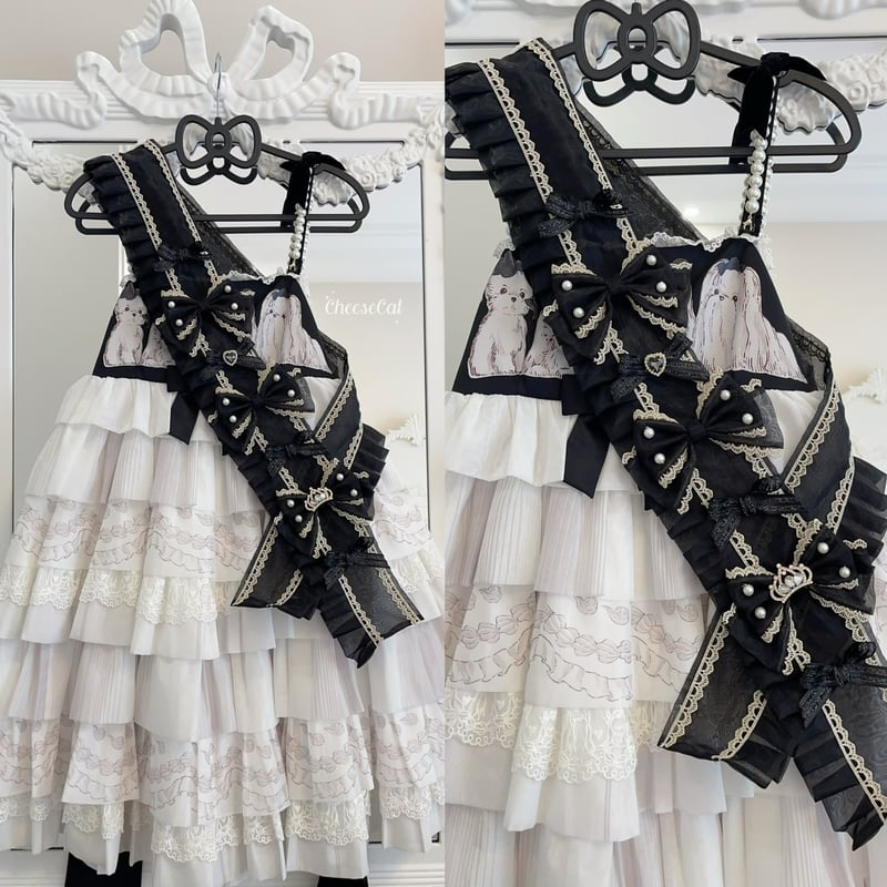 正規品♡リボン柄プルオーバー♡オフホワイト オーガンジーリボンエシャルプ 3色 | tulle オンラインストア