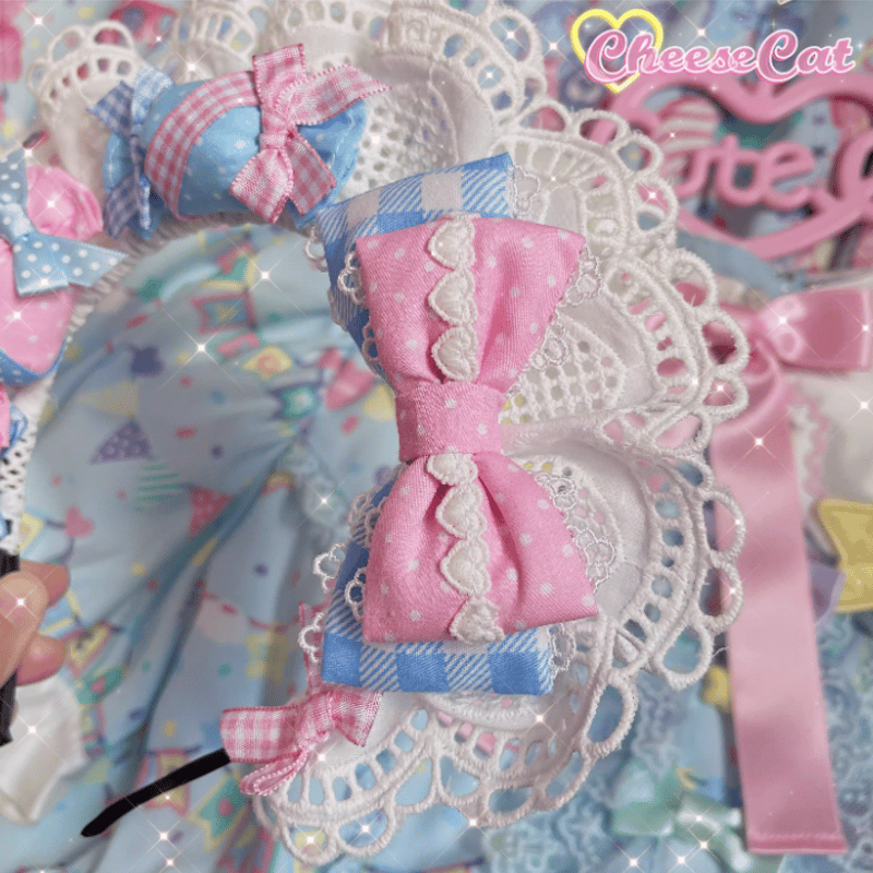 【送料込500円♡】ふわふわチュール マーメイドリボン ふわふわスウィートメイドカチューシャ 4色／select | tulle