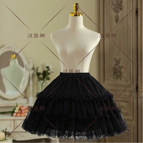 シフォンレースボーン入りパニエ 2色