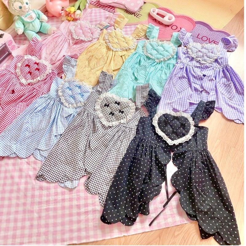 Breakfast スカラップオーバードレス 6色／Fluff Mollie | tulle