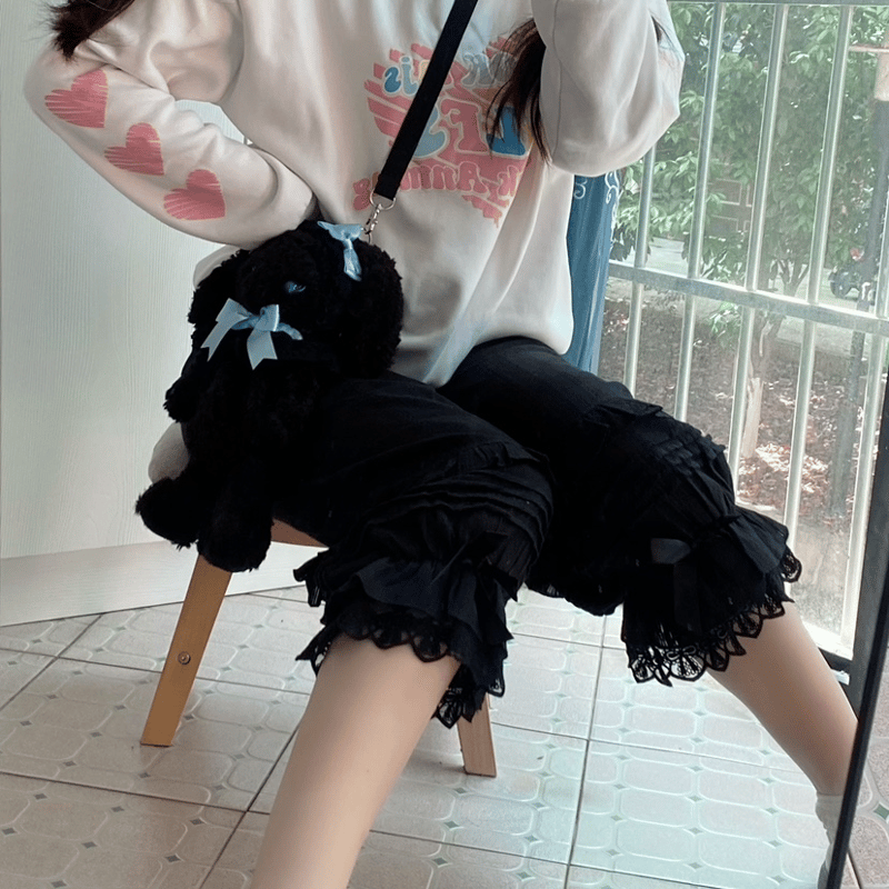 Organ pleatsロングドロワーズ ブラック | tulle オンラインストア