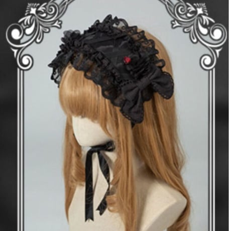 Millefile Lacyヘッドドレス＆ワンピースset　ブラック／select