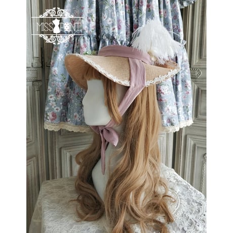 European rose＆Featherドレスハット　ピンク／select