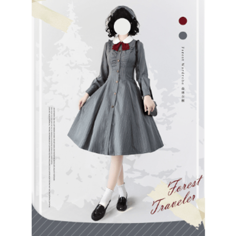 Classical Lillyワンピース&カチューシャset　グレー／select