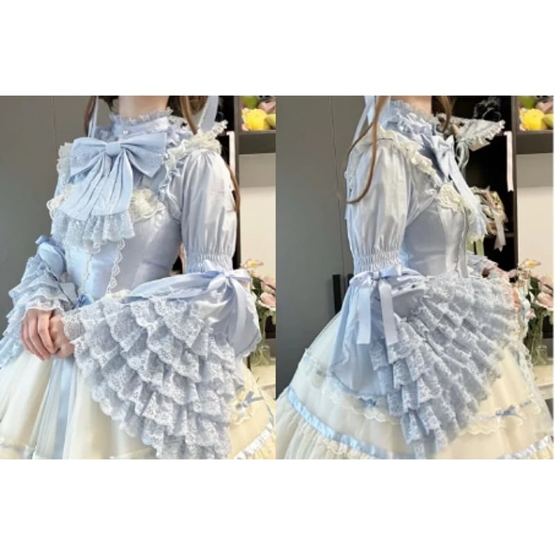 Lacy Princess姫袖ブラウス サックス/Select | tulle Lacy Princess姫袖ブラウス サックス/Select | tulle
