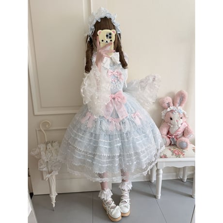 Fairy Tulleジャンパースカート　サックス