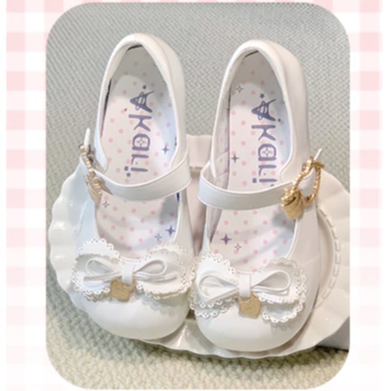 スカラップリボンローヒールパンプス ホワイト | tulle オンラインストア